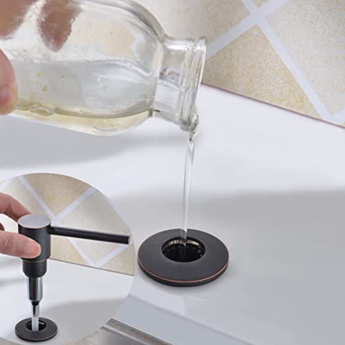 Gicasa Soap Dispenser For Kitchen Sink, Brass Pump Head, Built In Undermount Soap Dispenser, Brushed Nickel Liquid Lotion Kitchen Countertop Soap Dispenser With 11Oz Pp Bottle thumb #2