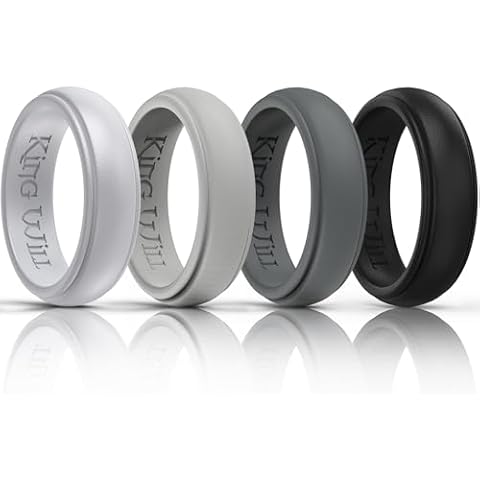 King Will Comfortable Silicone Wedding Bands for Men Cover