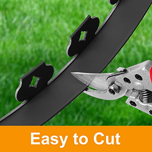 Aukar Landscape Edging Kit 33Ft Length No Dig Garden Edging Border – Include 30 Spikes, Decorative Edging For Lawn Landscaping And Flower Gardens (Black) #TOP3