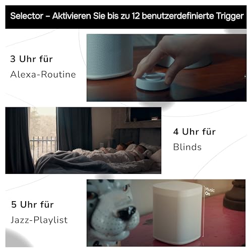Flic Twist Starter-Pack: Kabelloser Smart Home-Controller – Steuern Sie Licht, Musik, Jalousien & Routinen mit Drücken, Drehen, Doppeldrücken, voll konfigurierbar, inkl. Flic Twist & Hub Mini.