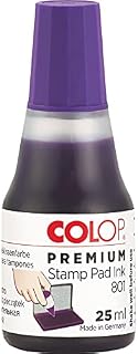 COLOP 801 Stamp Pad Ink - Violet - 25ml | 109752 | Water-Based Ink | Stamp Pad Refill Ink