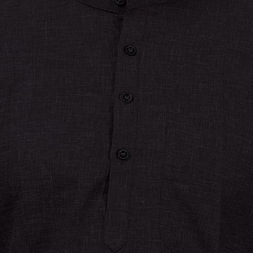 Image of KUNDAN Men's Cotton Linen Pattern Short Kurta (Pack of 2 Short Kurta for Men)