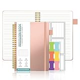 Regolden-Book Spiral Ruled Notebook, Ruled Lined Hardcover Journal for Note Taking, 100Gsm Thick Pap