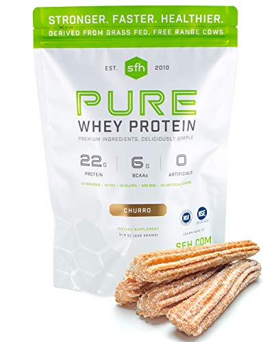 Pure Whey Protein Powder (Cinnamon Churro) by SFH | Best Tasting 100% Grass