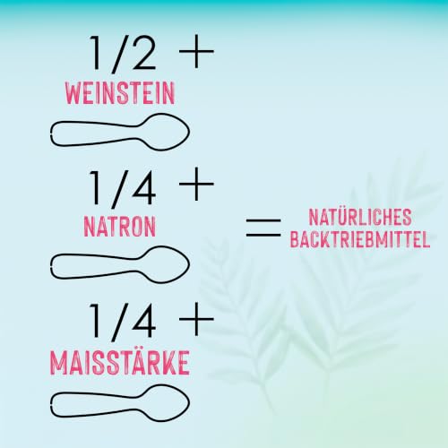 Foto von Weinstein Backpulver - 100% Natürlich - Ergänzung mit Natron - Spezialisiert auf die Zubereitung von Backwaren - Hochwertige Lebensmittelqualität - Glutenfrei - GVO-frei - Castello since 1907-800 g