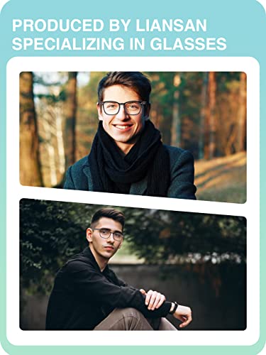 Liansan Premium Bifocal Reading Glasses For Women Men With Spring Hinge Acrylic Frame Rectangle Blue Light Blocking Readers (Black, 2.5, Diopters) #TOP1