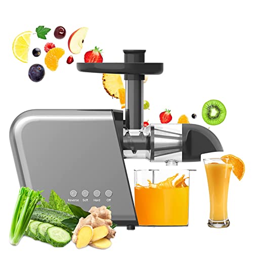 MIIKHI Cold Press Slow Juicer Extractor,Professional Slow Masticating Juicer,High Yield Vertical Juicer Lemon Juicer for Fruit Vegetable