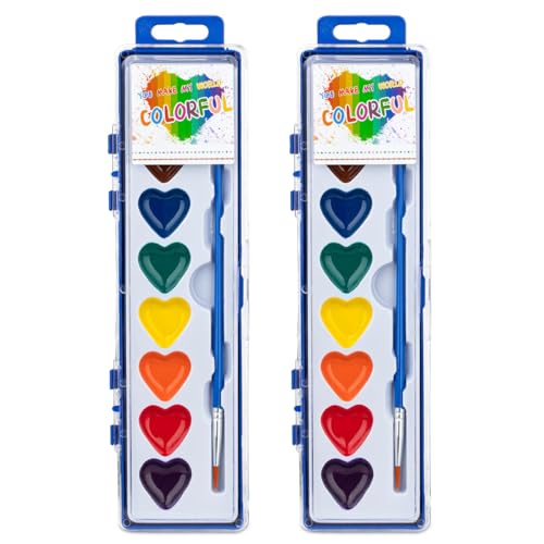 ARTLYMERS 2 Pack Water Color Paint Sets for Kids,...