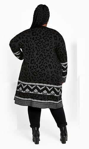 Image of Zim and Zoe Women's Zim&Zoe Plus Size Coatigan Lori Animal