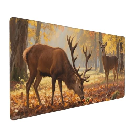 Tapis de souris de jeu automne 90x40 cm grand format antidérapant pour bureau