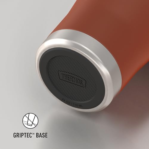 Image of THERMOS Icon Series 24oz Stainless Steel Tumbler with Slide Lock Lid, Leakproof, Fits Cupholder, Dishwasher Safe, Griptec Non‑Slip Base, Keeps Drinks Hot 6 Hrs /Cold 22 Hrs, Saddle