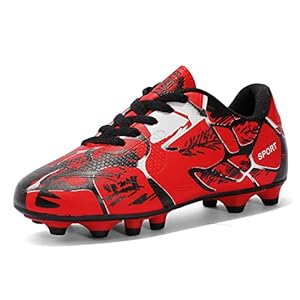 Tabrebull Kindervoetbalschoenen voor heren, indoor, outdoor, voetbalschoenen, atletische turf Mundial Team Cleat Running Sports, lichte, ademende antislip dempingsschoenen
