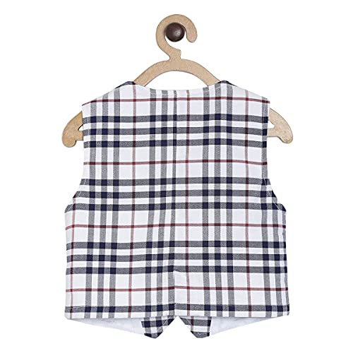 Image of miniklub Baby Woven Cotton Waist Coat (Multi Color)