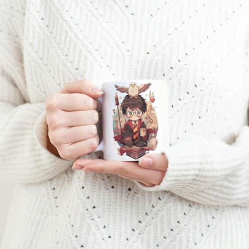 Image of Half Engineer Gifts - HE Herry Potter Theme Ceramic Coffee Mug 325ml with Fridge Magnet |Birthday Gift for Son Daughter Brother Sister Friend | Festive Gift for Rakhi, Diwali, Christmas