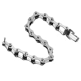ifundom Pulsera de Acero Inoxidable para Hombre Estilo Punk de Motociclista Cadena Gruesa Resistente Decoración de Muñeca Obsequio Adecuado para Cumpleaños y Uso Diario