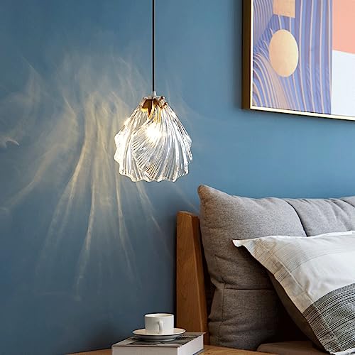 Lámpara colgante de vidrio en forma de concha de estilo industrial HAIDU 3