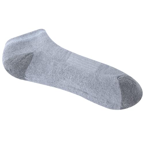Spst Casual Socks, Mens Lightweight Breathable Soft Bamboo Ankle Cushioned Comfort No Show Moisture Wicking Durable Reinforced Heel Toe Seamless Odor Resistant Socks, 3 Pair Grey Xl #TOP7
