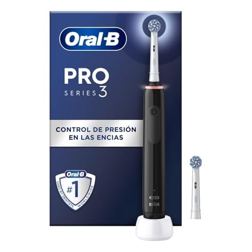 Oral-B Pro 3 3000 Cepillo de Dientes Eléctrico con Mango Recargable y 2 Cabezales, Diseñado Por Braun - Blanco y Negro