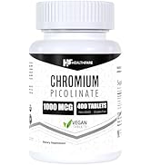 Chromium Picolinate 1000mcg | 400 Tablets | Support Carbohydrate Breakdown & Metabolism | Non-GMO...