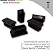 20 tapones, negros, para tubos cuadrados, dimensiones exteriores 50x15mm