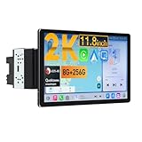 EONON 11.8インチディスプレイオーディオ 2DINカーナビ アンドロイドナビ qualcomm6225-ADプロセッサー Android13 8コア 8GB RAM+256GB ROM 無線CarPlay&Android Autoとミラーリング 4GLTE/WiFi YouTube Netflix マルチウィンドウ Bluetooth バック連動 技適(UX6SK2J-PRO-MAX-D)