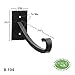 Achla Designs B-104 Lodge Wrought Iron Up-Curled Wall Bracket Hook