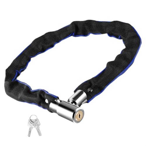 jiahesuw Road Bike Chain Lock Long AntiTheft Bicycles Chain Lock Bike Chain Lock with 2 Key for Motorcycle, Scooter, Fence