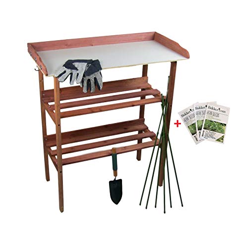 Preisvergleich Produktbild MaxxGarden - Pflanztisch 80 x 40 x 86 cm - holz Arbeitsplatte