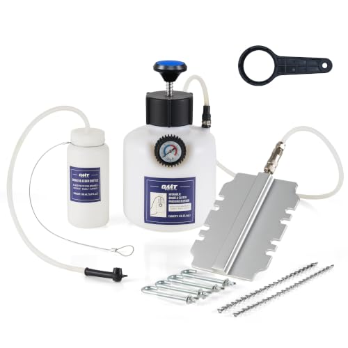 Orion Motor Tech Brake Bleeder Kit 2.5L Pressure Brake Bleeder Set with 4.25x6.75Adapter 2.6qt Manual Brake Fluid Extractor with 500mL Brake Bleeder Bottle Compatible with GMC Chrysler Dodge Jeep