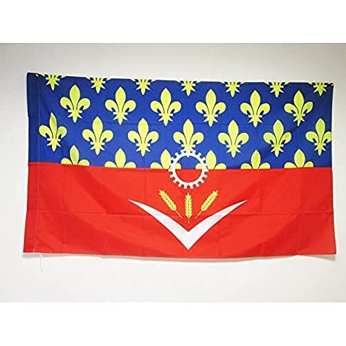 AZ FLAG - Drapeau Seine-Saint-Denis - 150x90 cm - Drapeau Département Français - Île-De-France 100% Polyester Avec Fourreau et cordelette - Pavillon 110 g
