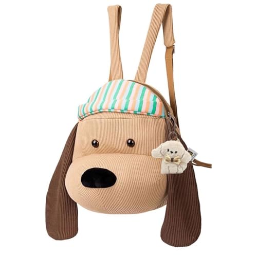 Women's Cute Puppy Backpack with Cartoon Kawaii Charm Pendant Large Capacity Funny Ainmal Bag for Travel (Puppy)