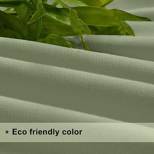 Image of THE LINEN COMPANY Canvas Cotton Long Door Curtains with Steel Eyelet for Living Room /Dining Hall /Hotel /Farm House 1 Pcs Set (4.5ft x 8 ft, Avacado Green)