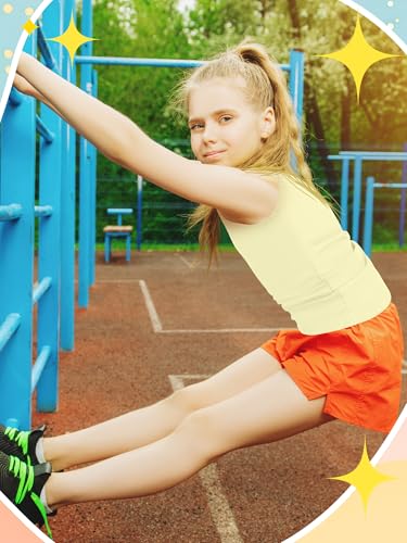 Image of Geyoga 6 /8 Pcs Girls Tank Top Sleeveless Racer Back Top Camisole Cami Undershirts