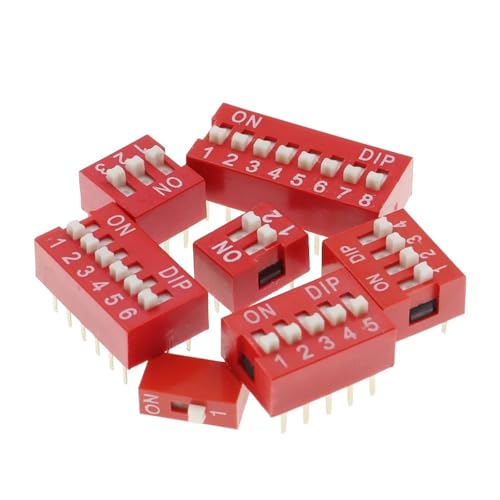 Interrupteur à bascule rouge et kit mixte DIP switch pour prototypage - 3