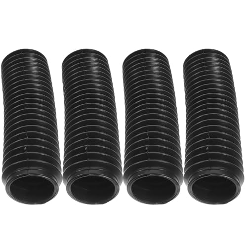Protector de amortiguador delantero de goma para horquilla de moto negra