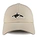 Trendy Apparel Shop Orca Killer Whale Solid Adjustable Unstructured Dad Hat - Beige