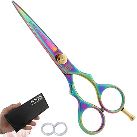 Professional Hair Cutting Scissors, Hairdressing Scissors, Titanium Coated - 5.5 inch, Presentation Case Cover