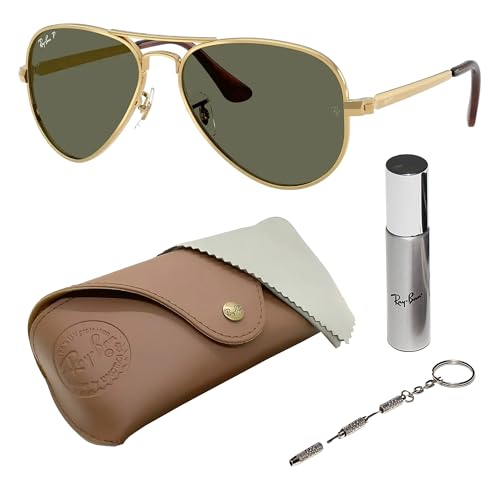 Image of Ray-Ban RB3925 AVIATOR MAX Pilot Shaped Sunglasses for Men & Women with Official RAYBAN Eyewear Kit - Classic Timeless Design