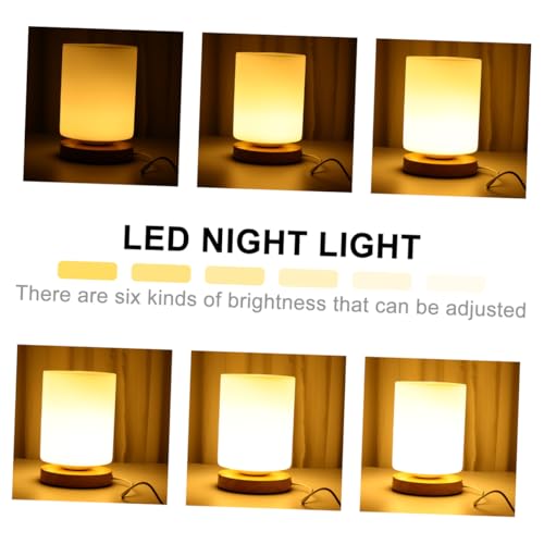 Lámpara de Mesa Cilíndrica con Luz Cálida y USB miniatura 7