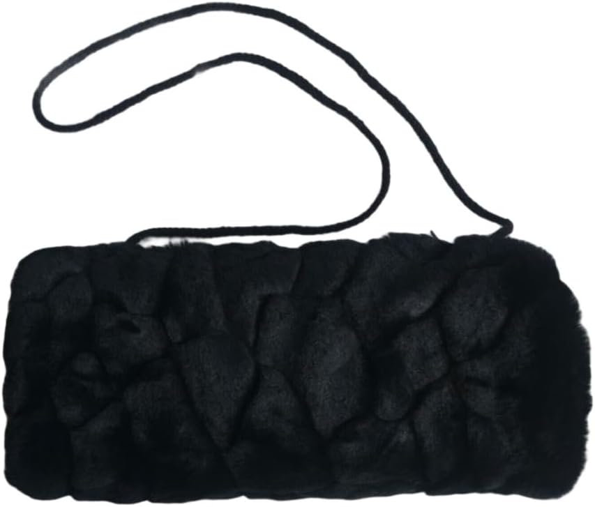 Winter Warm Plush Hand Muff for Adult Faux Furs Hand Muffs with Zip Pocket