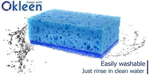 Image of Blue Multi Use Scrub Sponges. Made in Europe. 9 Pack