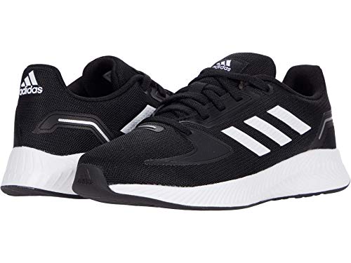 adidas Kids Runfalcon 2.0 Running Shoe, Black/White/Silver Metallic, 10 US Unisex Toddler