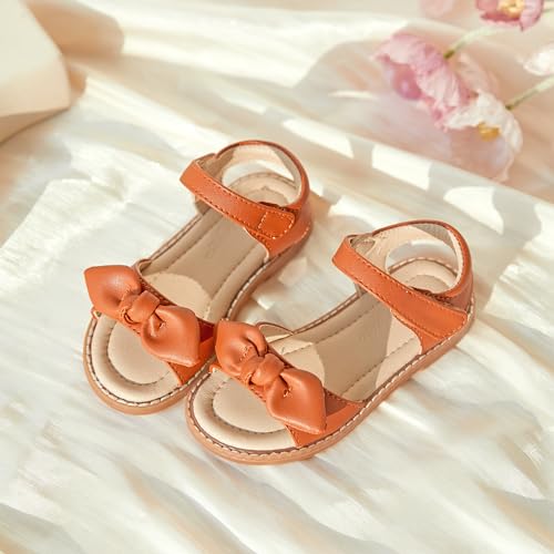 Image of Flaryzone Girls Sandals Open Toe Summer Flats Dress Sandals Shoes Toddler /Little Kid