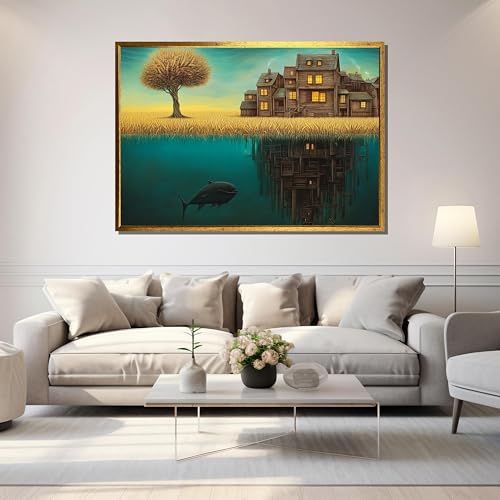 Décoration murale onirique pour le salon avec le tableau TONGYINLI