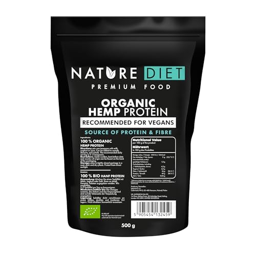 Nature Diet Bio Hemp Protein 500 g EU-Certified Organic High in Protein