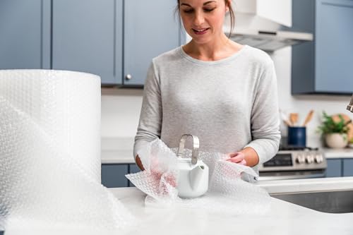 duck brand small bubble cushioning wrap for moving amp shipping - 175 ft bubble packing wrap for extra protection packaging boxes amp mailers - clear bubble roll moving supplies perforated every 12 in