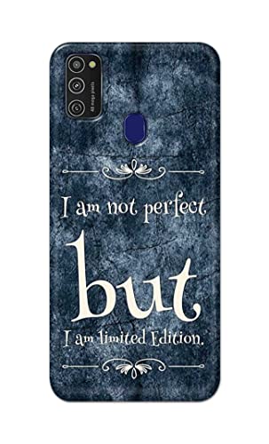 Image of Printed Hard Back Cover Case for Samsung Galaxy M21 | Samsung M21 2021 Edition Back Cover (I Am Not Perfect I Am Limited Edition) -1803