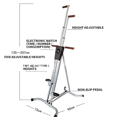 Máquina de escalada vertical para ejercicio aeróbico en casa, plegable, simula escalar una escalera o escalones miniatura 7