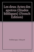 Les Deux Actes Des Apotres 2850210188 Book Cover