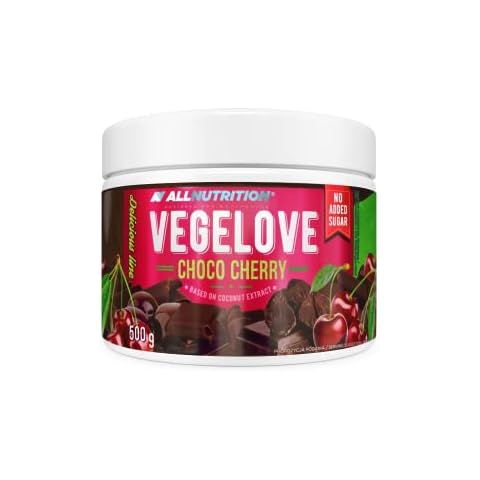 ALLNUTRITION Vegelove Choco Cherry Chocolate Spread - Sugar Free Chocolate Cream - Vegan Low Carb Chocolate Spread Cover